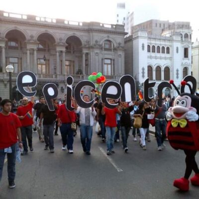 Voluntarios en la Marcha del Orgullo de Lima, Perú